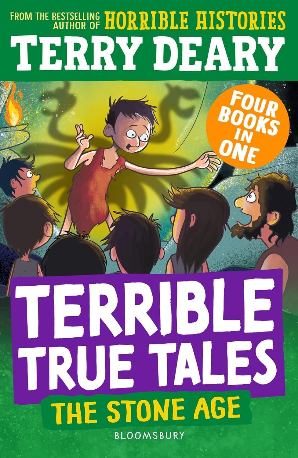 Terrible True Tales: The Stone Age (4 Books in 1) paperback cover from the Terry Deary history set