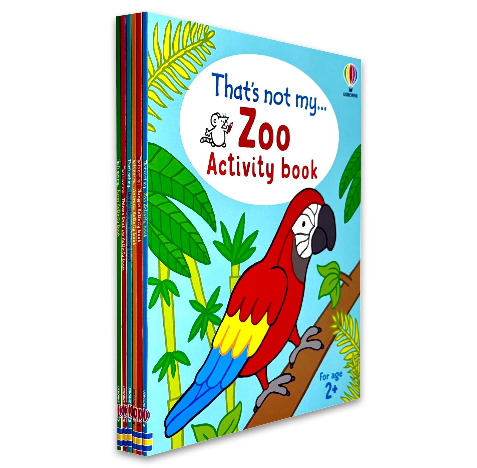 Front covers of the That's Not My Activity Books Collection 6-book paperback set by Matthew Oldham and Rosie Dickins, Ages 2+