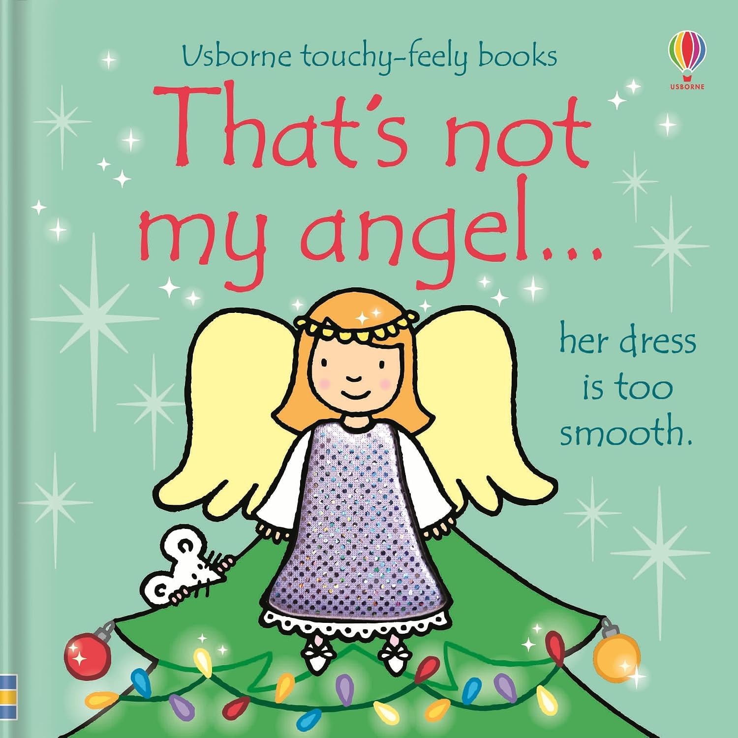 That's Not My Elf board book - inside page with a squashy elf hat texture patch