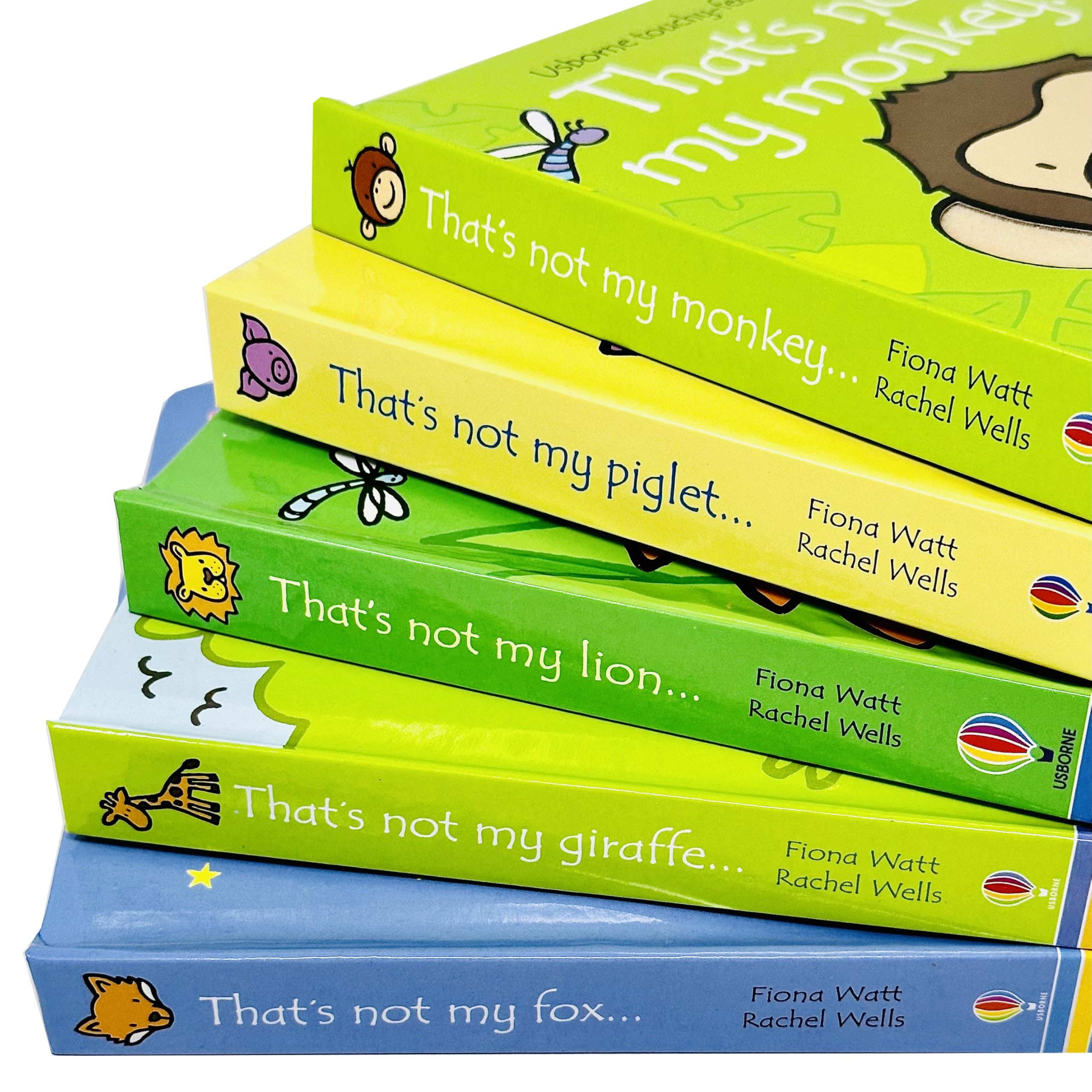 Back of the That's Not My Collection 3 box set showing the five board book titles and age range for ages 0-3