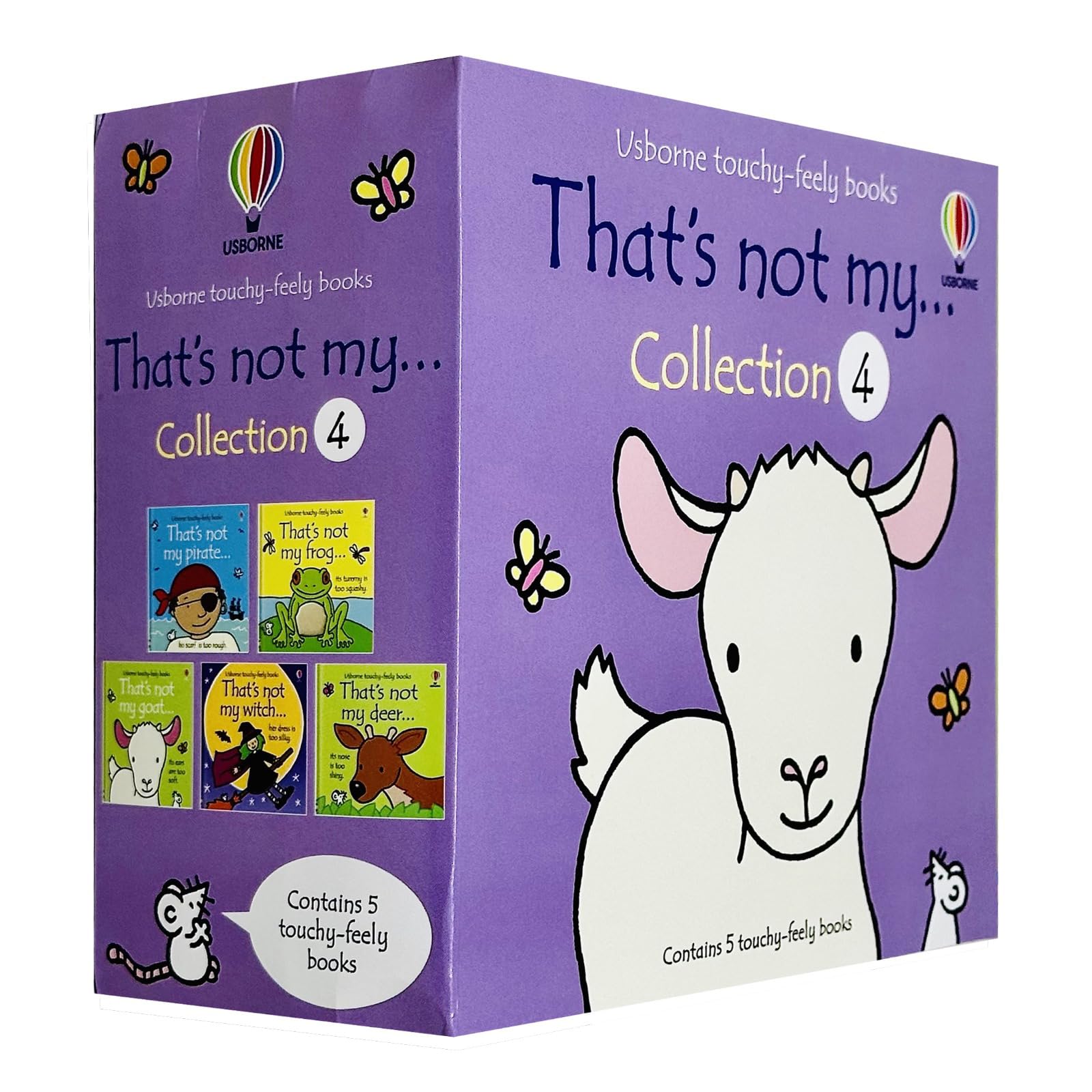 That's Not My Witch and That's Not My Pirate touchy-feely board books fanned out showing textured covers