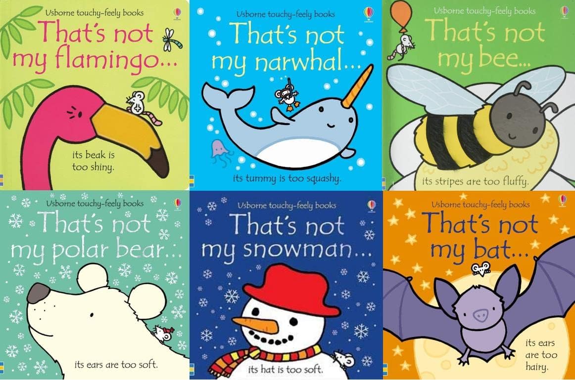 That's Not My Flamingo touchy-feely board book front cover, part of the Fiona Watt 6-book collection set for babies and toddlers
