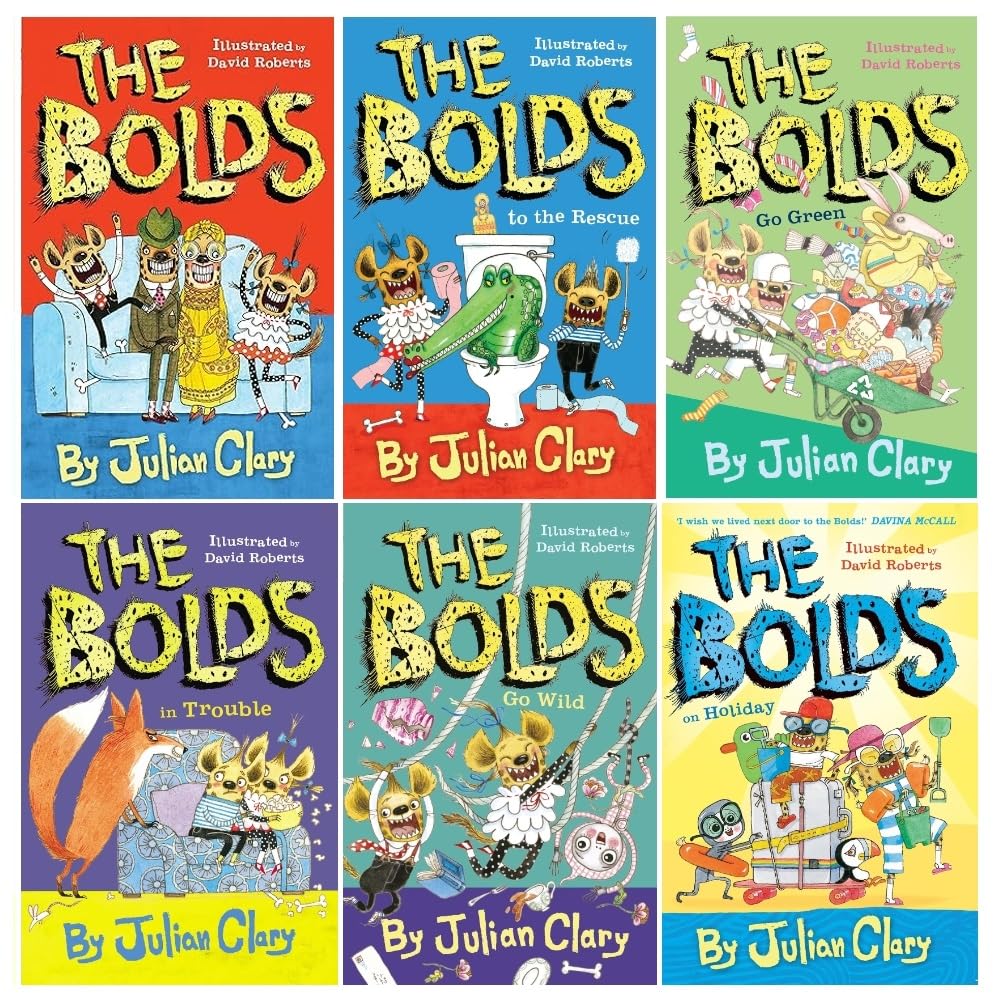 The Bolds by Julian Clary 6 book paperback collection set cover, ages 5 plus