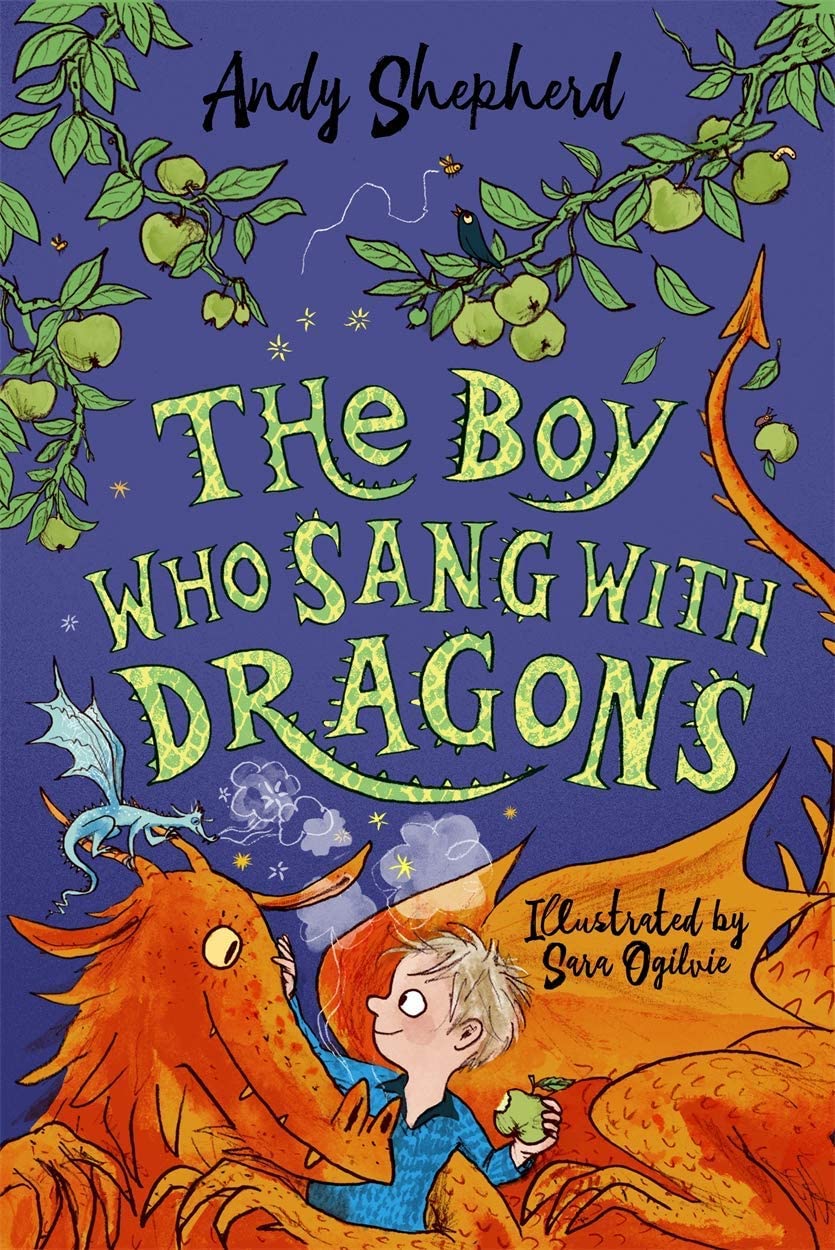 The Boy Who Grew Dragons 6-book paperback set by Andy Shepherd - all six paperbacks fanned out showing full spines and covers