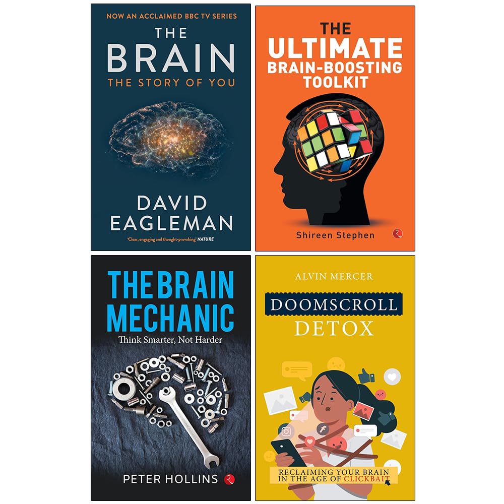 Front cover of The Brain: The Story of You by David Eagleman, paperback, part of the 4 books non-fiction collection set