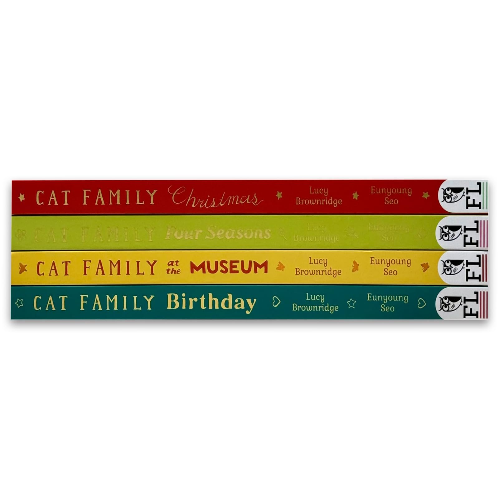 Cat Family Christmas hardcover front cover - lift-the-flap advent book by Lucy Brownridge