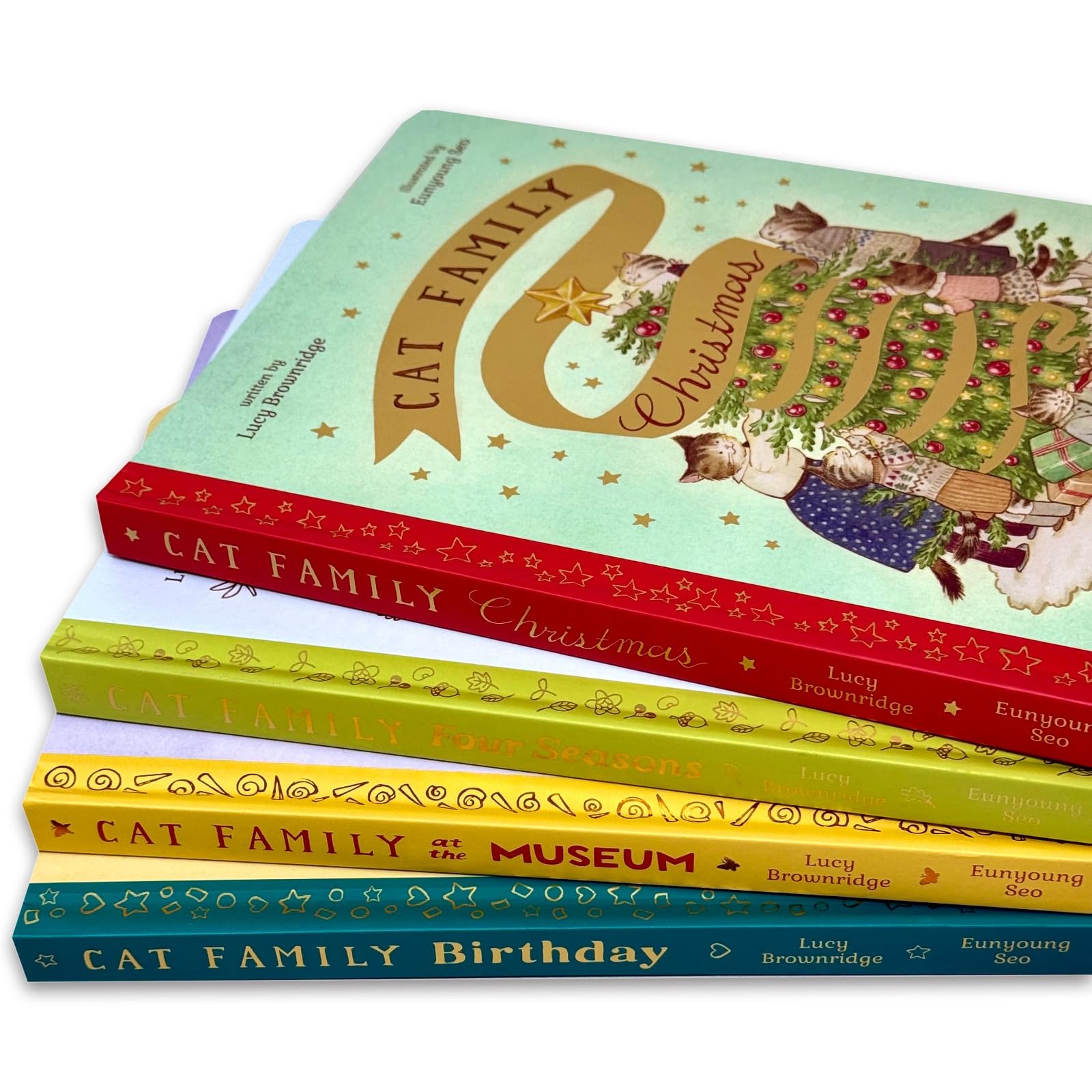 Cat Family at The Museum hardcover front cover - lift-the-flap picture book