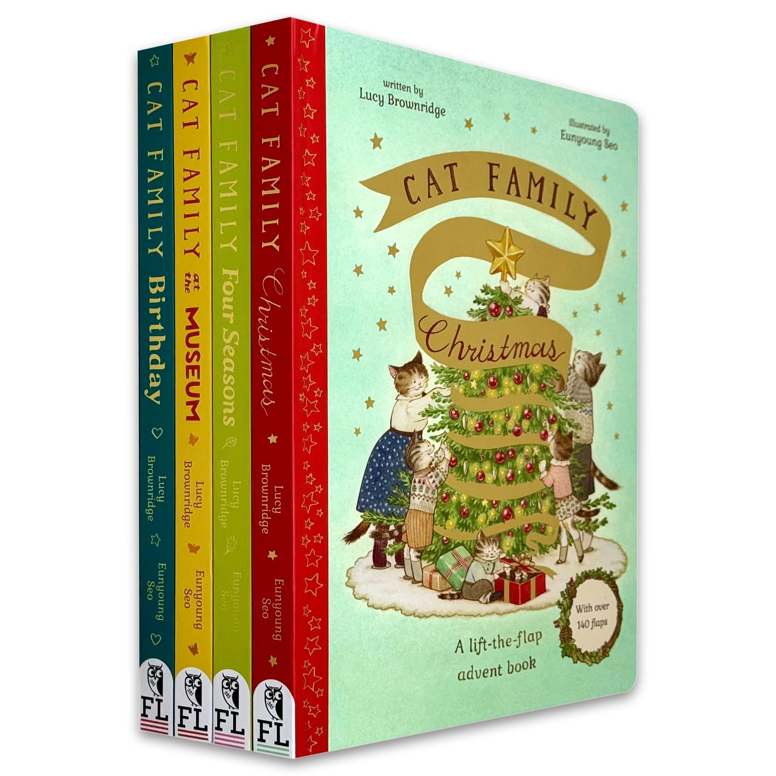 The Cat Family 4 Books Collection Set by Lucy Brownridge - front cover of the hardcover box set