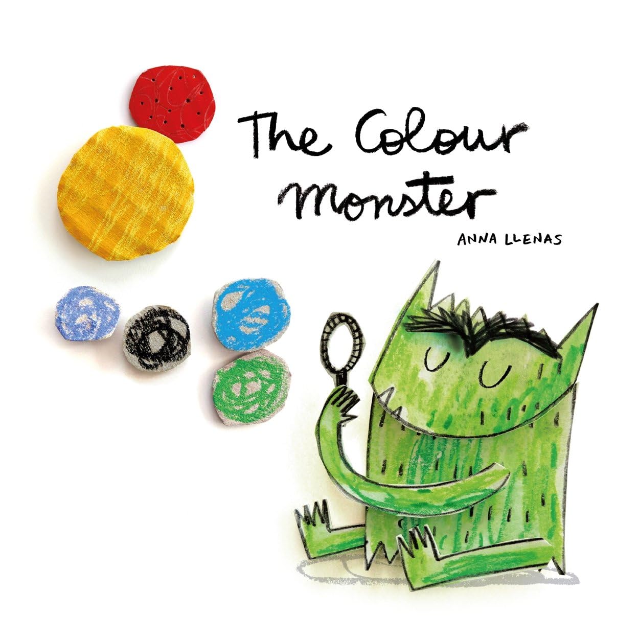 The Colour Monster picture book by Anna Llenas - close-up front cover showing the colorful monster character