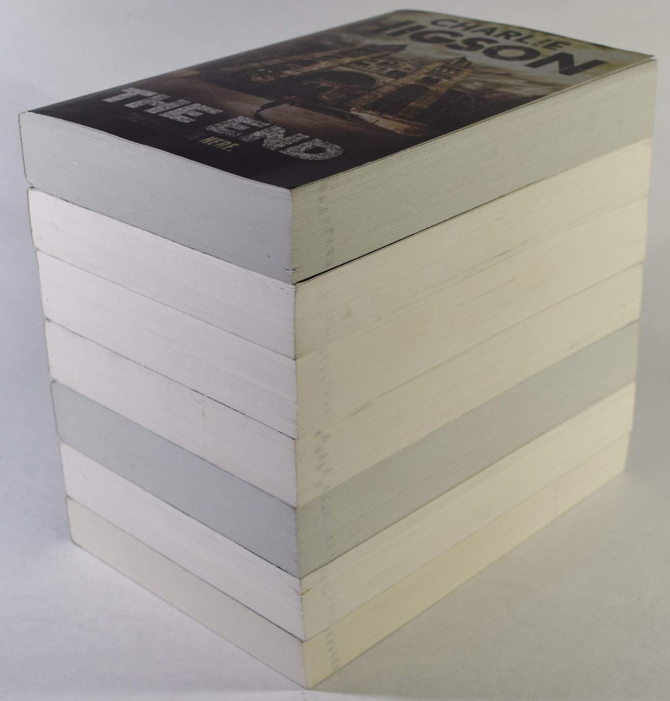 Close-up of The Enemy paperback cover art by Charlie Higson, young adult zombie horror novel