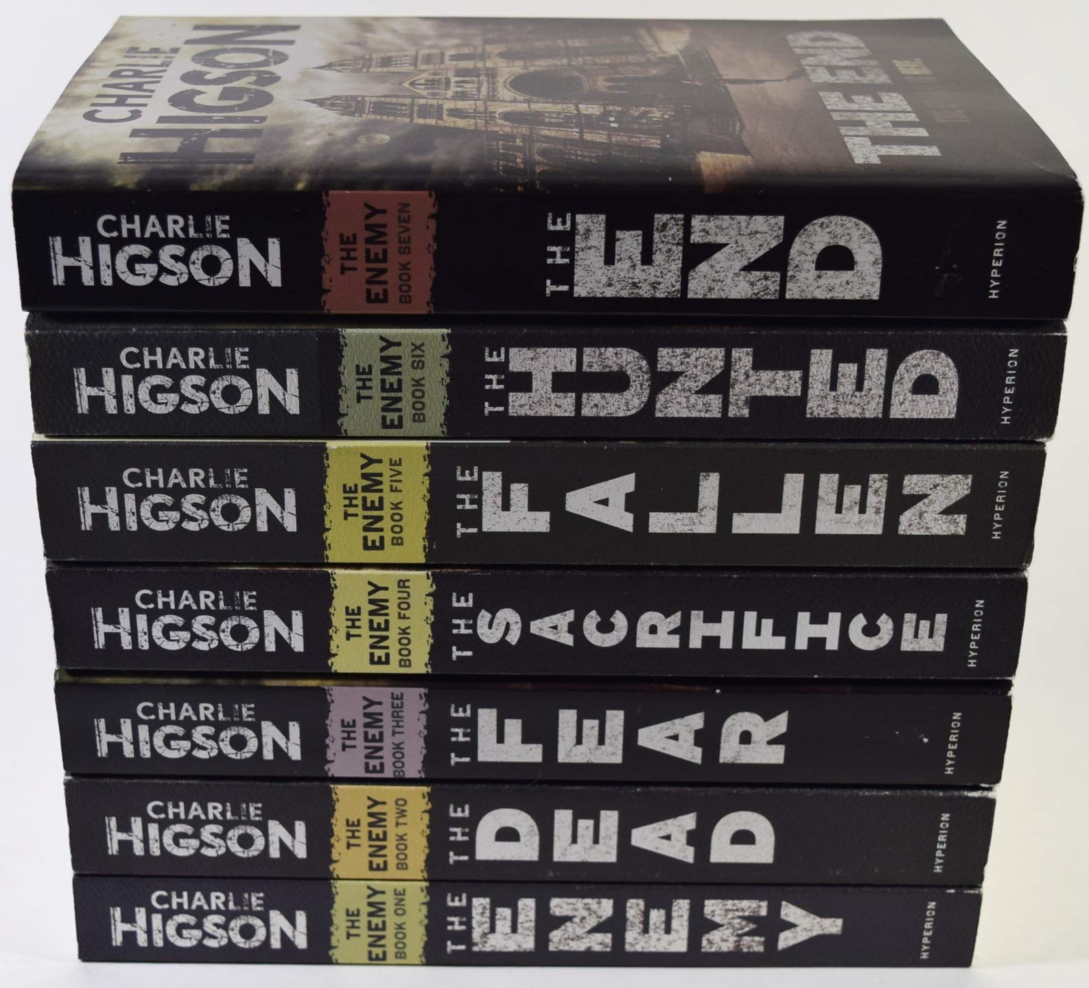 The Enemy Series by Charlie Higson 7-book YA paperback collection set front cover display
