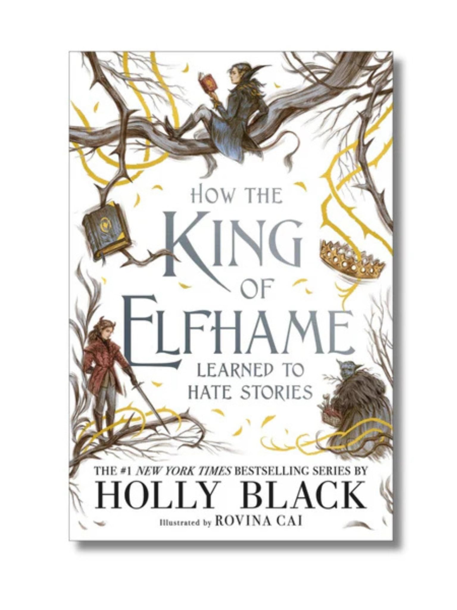 All four hardback books of The Folk of the Air series by Holly Black fanned out together