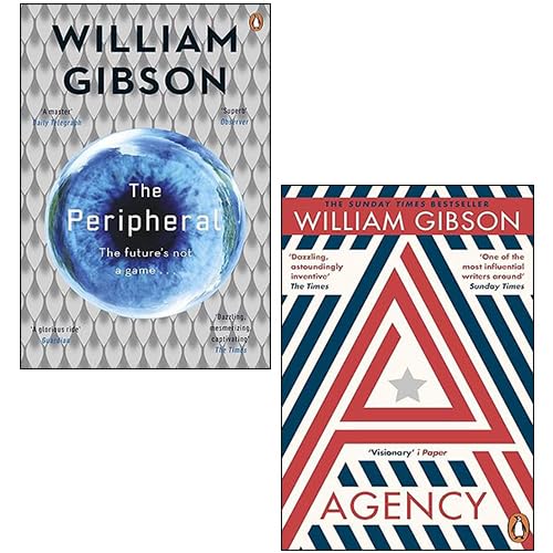 The Jackpot Trilogy by William Gibson 2-book paperback set front cover, featuring The Peripheral and Agency