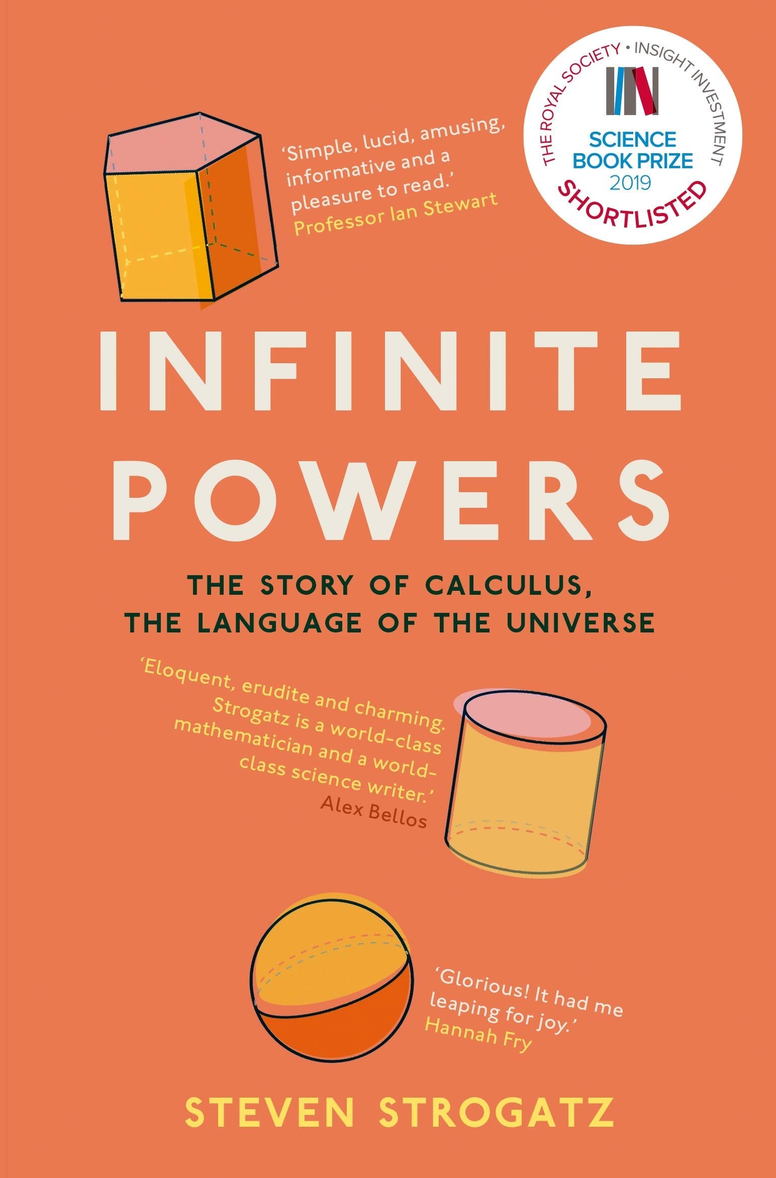The Joy of X and Infinite Powers by Steven Strogatz paperback 2-book collection set shown together