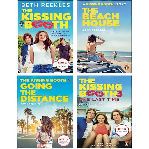 The Kissing Booth 4 Books Collection Set by Beth Reekles paperback - front cover of the box set