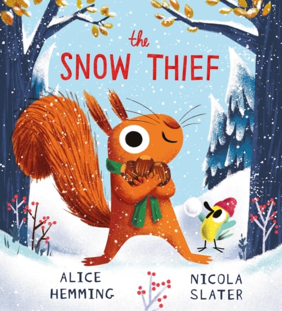 Inside page spread from The Leaf Thief Series showing Nicola Slater's colorful seasonal illustrations