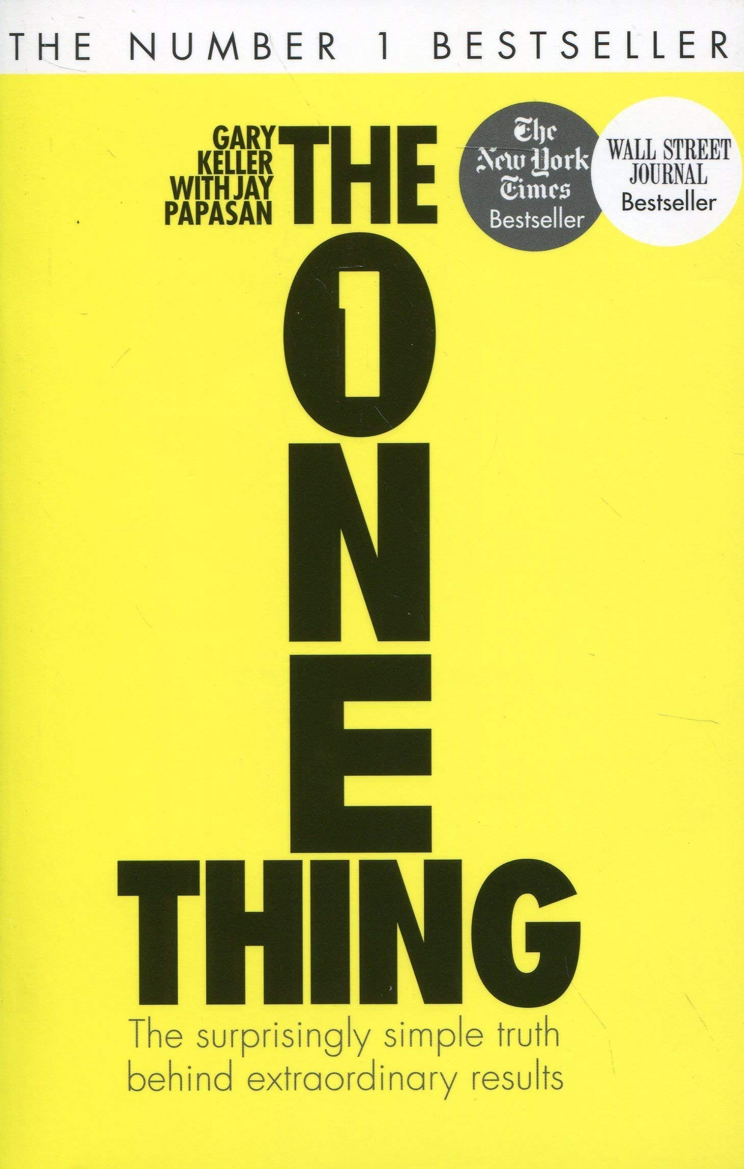 Back cover view of The One Thing and The Miracle Morning paperback books showing synopsis text