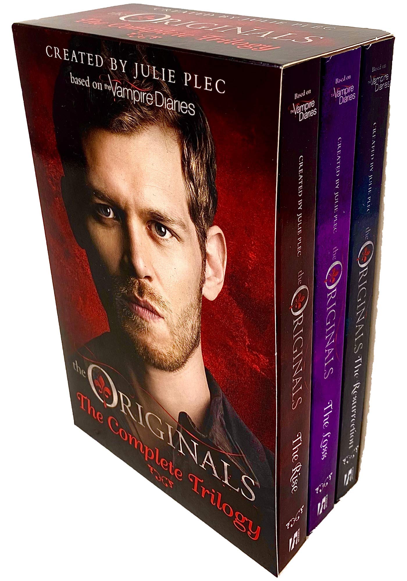 The Originals Series Complete Trilogy by Julie Plec - all three paperback spines and covers fanned out showing the full 3-book set