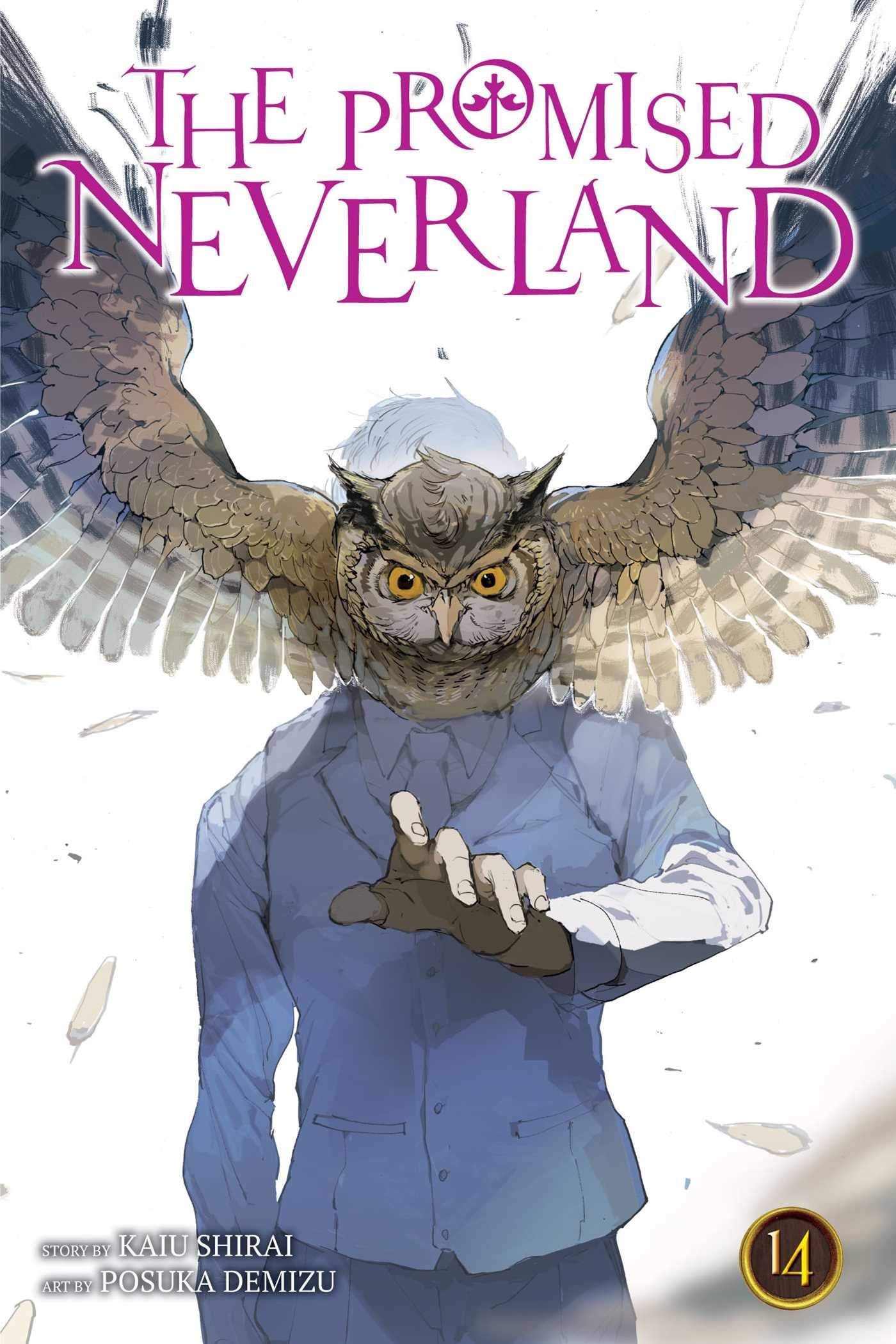 The Promised Neverland Vol. 14 paperback front cover, dark fantasy thriller manga