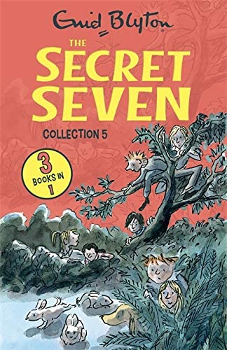 Back cover of The Secret Seven 5 Books Collection Set showing series description and Enid Blyton author details