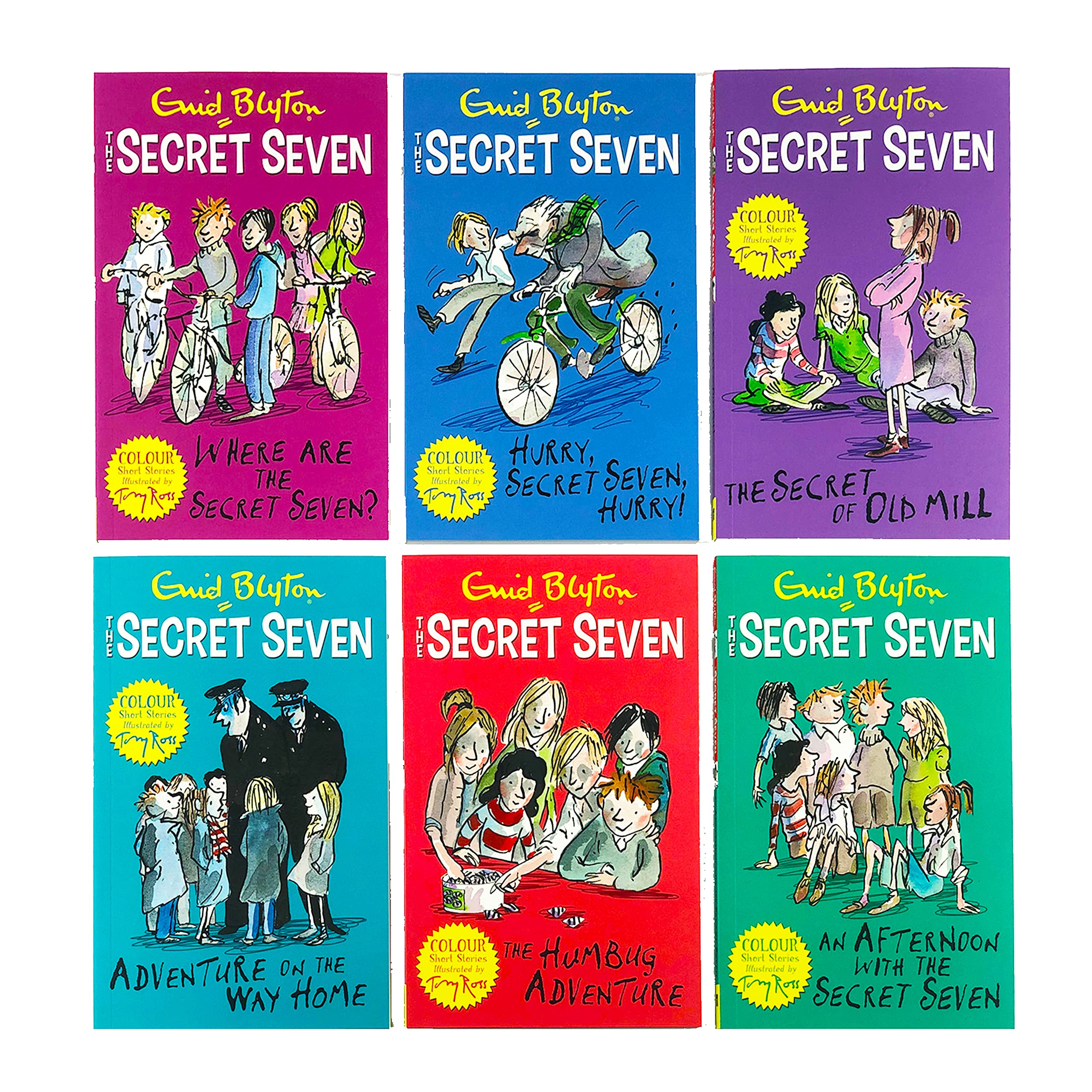 Inside page spread from a Secret Seven paperback book by Enid Blyton showing chapter text
