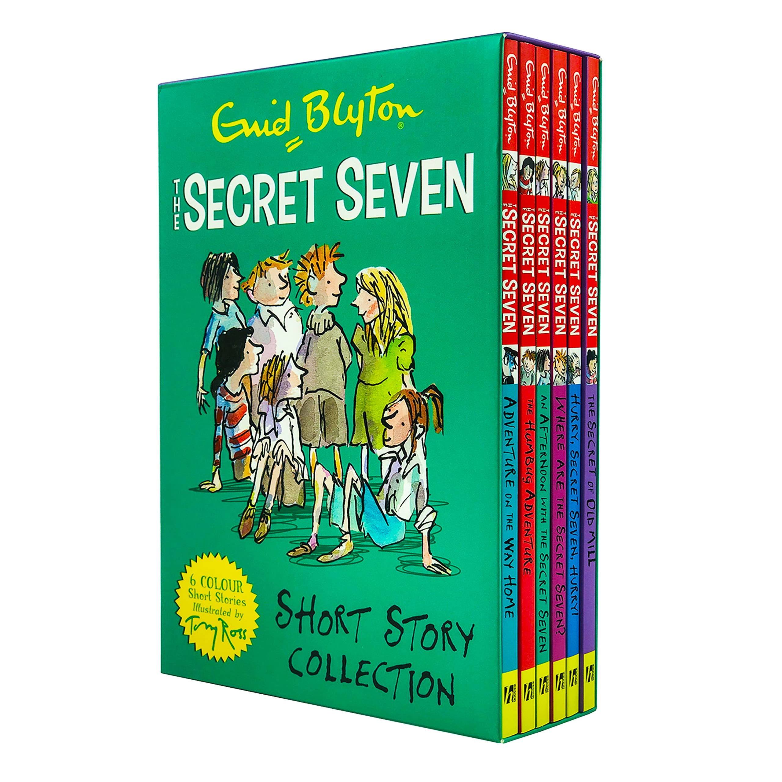 The Secret Seven Short Story Collection 6 Books Set by Enid Blyton, paperback front covers