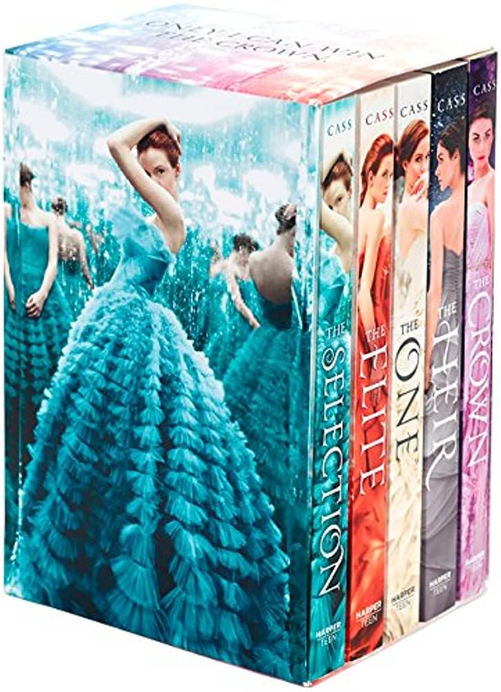 The Selection Series by Kiera Cass 5-book paperback box set front cover showing all five titles