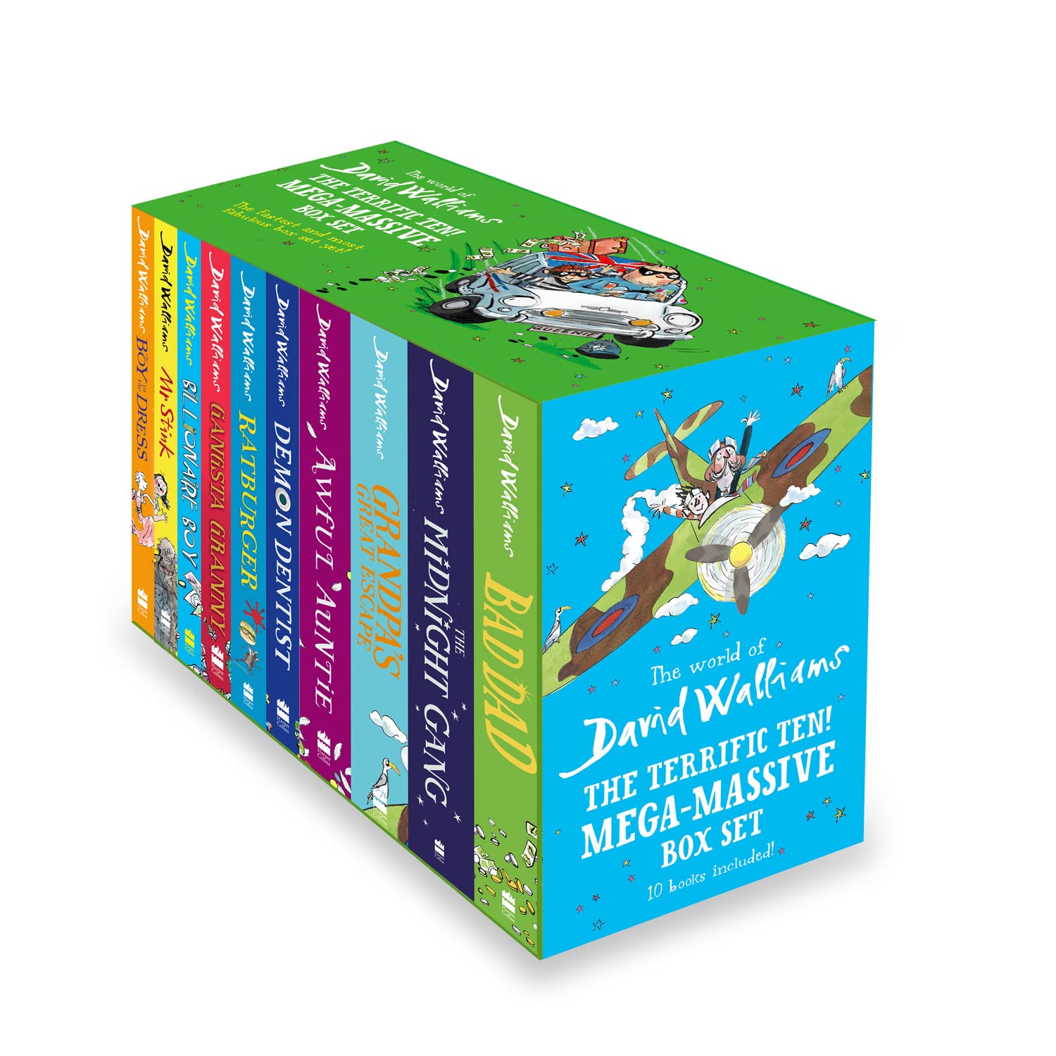 The Terrific Ten by David Walliams 10 book paperback collection set front cover artwork
