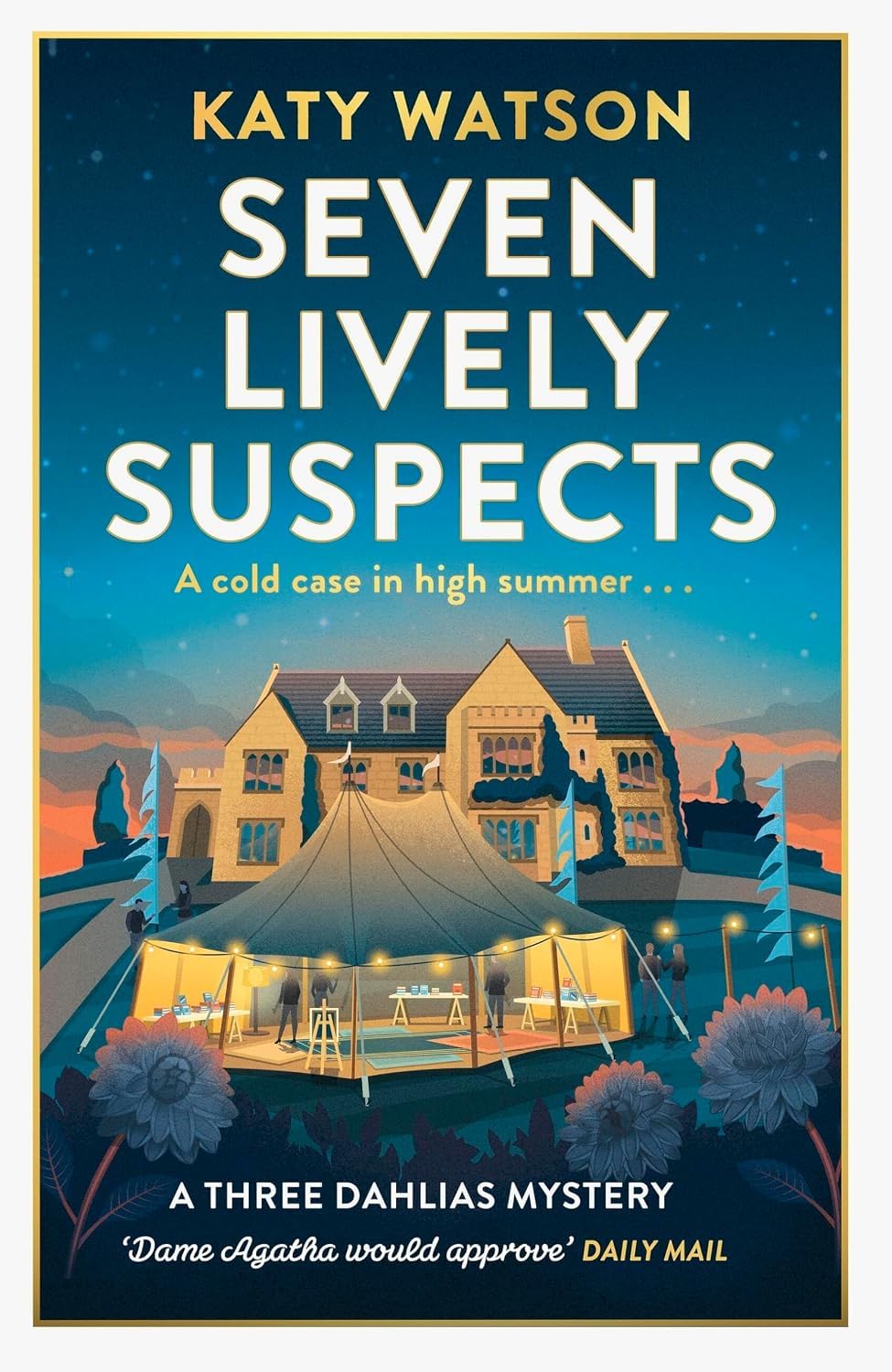 Three Dahlias mystery series by Katy Watson paperback - front cover of A Lively Midwinter Murder