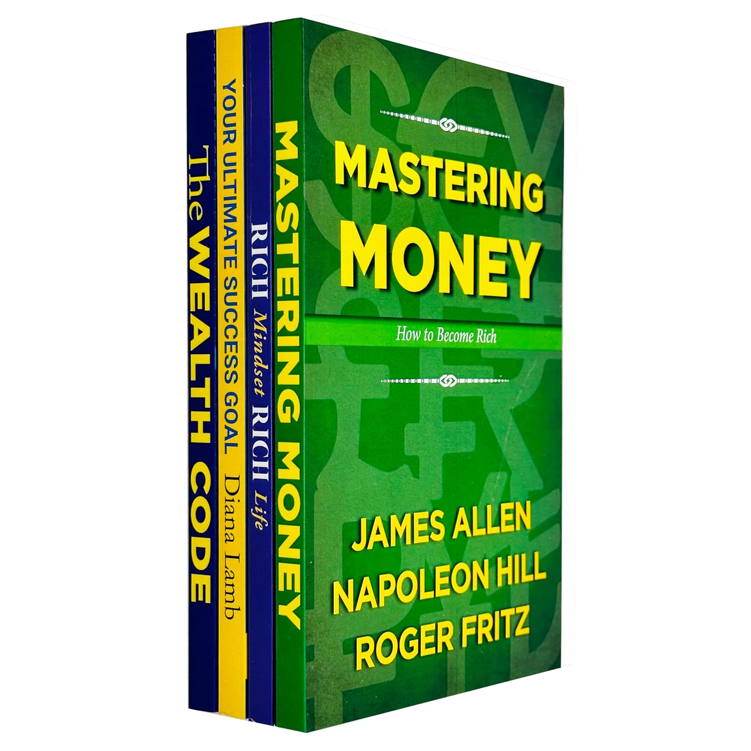 Your Ultimate Success Goal and The Wealth Code paperback covers from The Wealthcraft Collection 4 book set