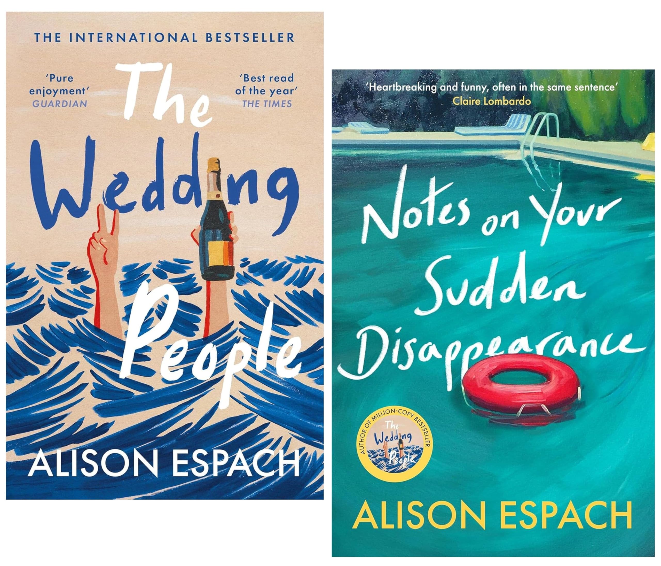 The Wedding People and Notes on Your Sudden Disappearance by Alison Espach paperback 2 book collection set front cover