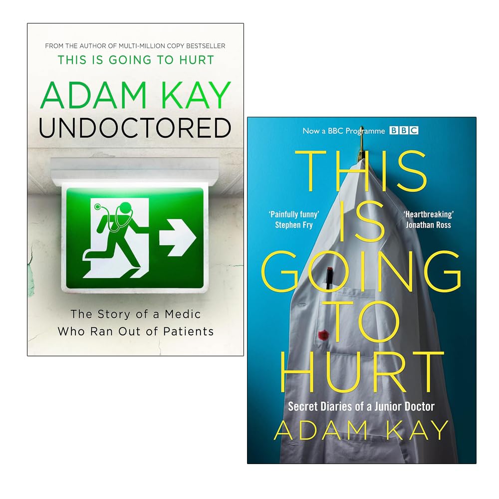 This Is Going to Hurt and Undoctored by Adam Kay 2-book paperback set front covers