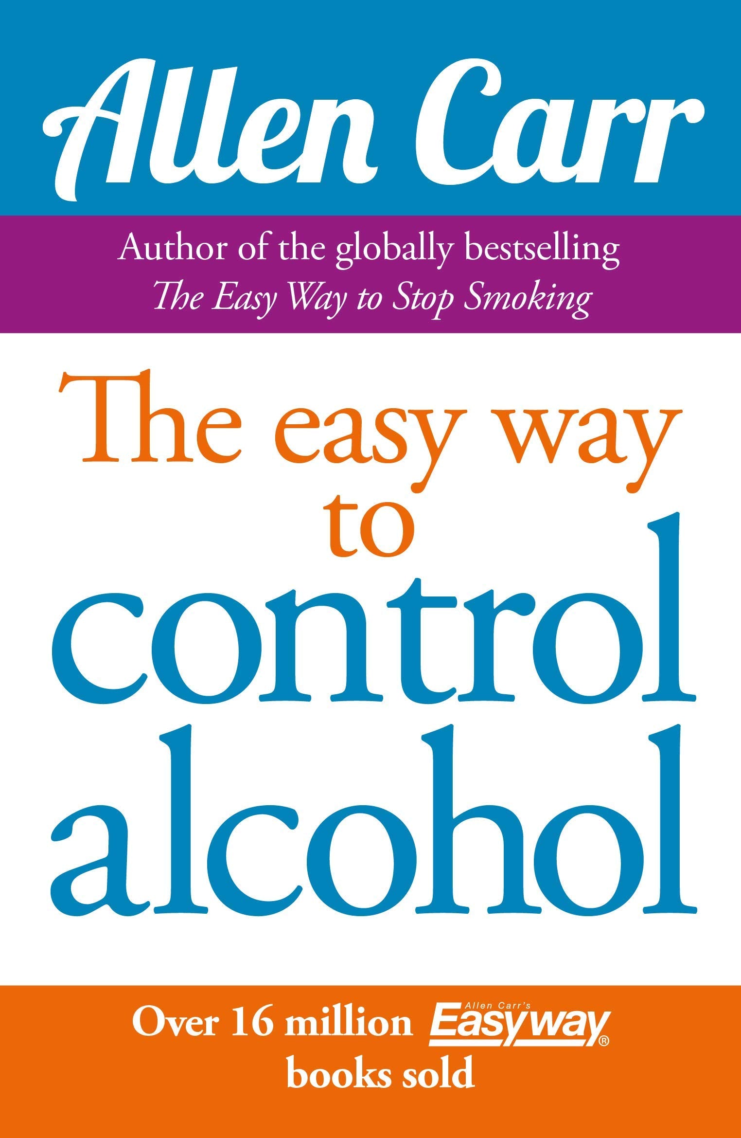 The Easy Way to Control Alcohol by Allen Carr paperback cover, Easyway method self-help book