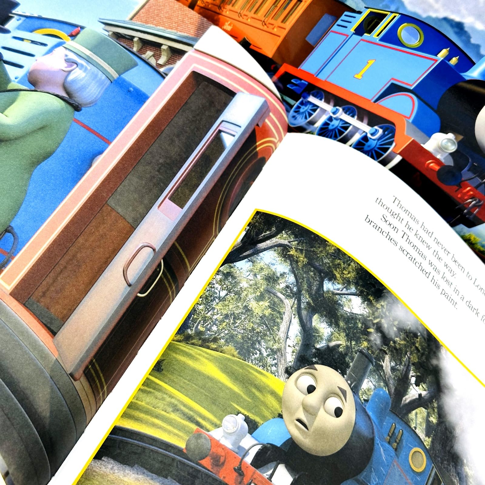 Inside page spread from a Thomas & Friends Friendship Collection hardback storybook