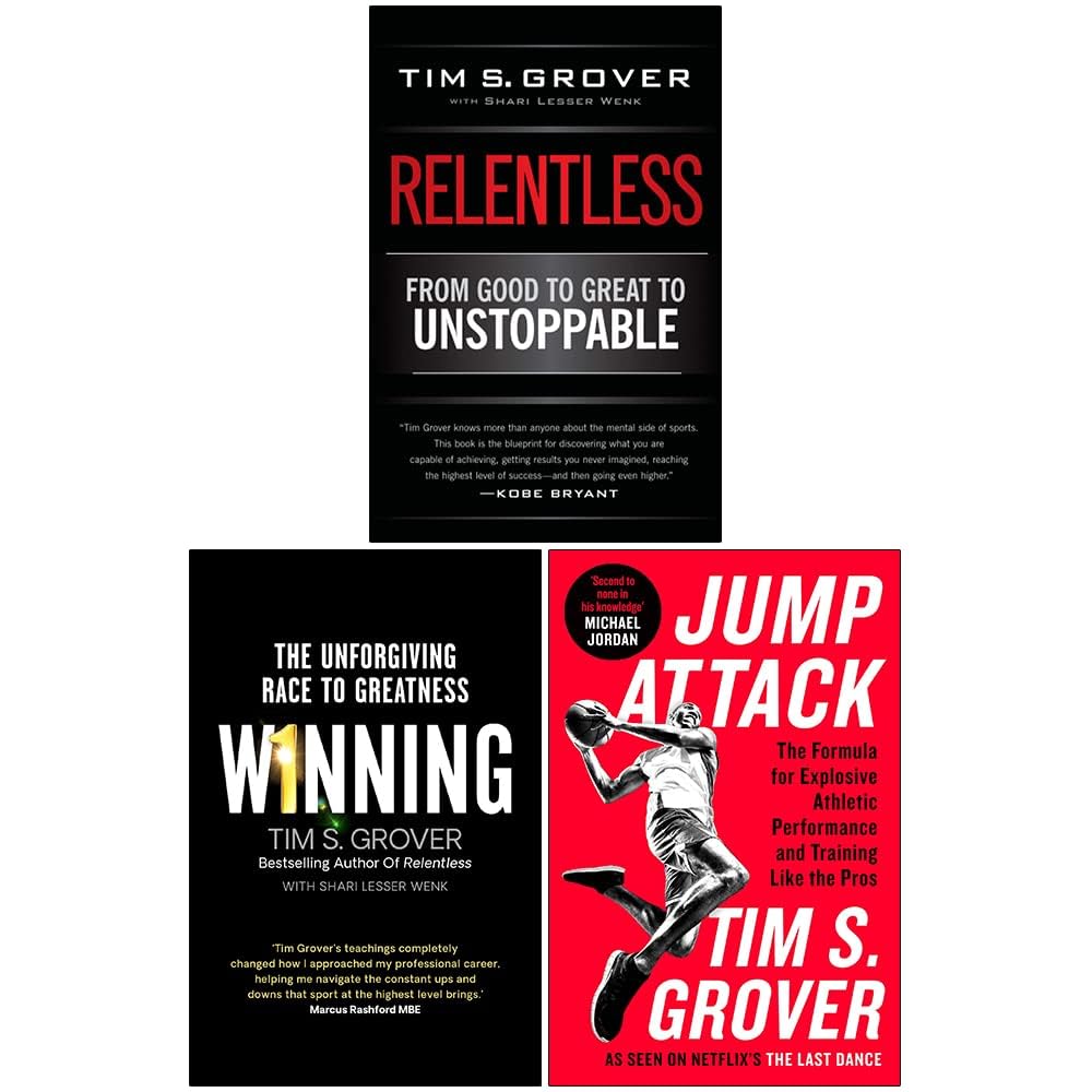 Front cover of Relentless by Tim S. Grover, paperback edition, part of the 3-book collection set