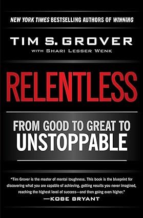 Tim S. Grover 2 book paperback set, Winning and Relentless covers shown together