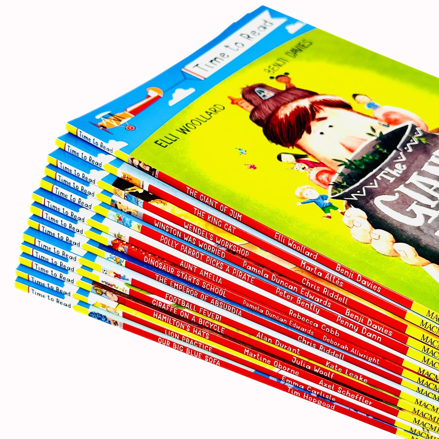 Time To Read 13 Books Collection Set fanned out showing all 13 paperback titles including Wendel's Workshop and Football Fever!