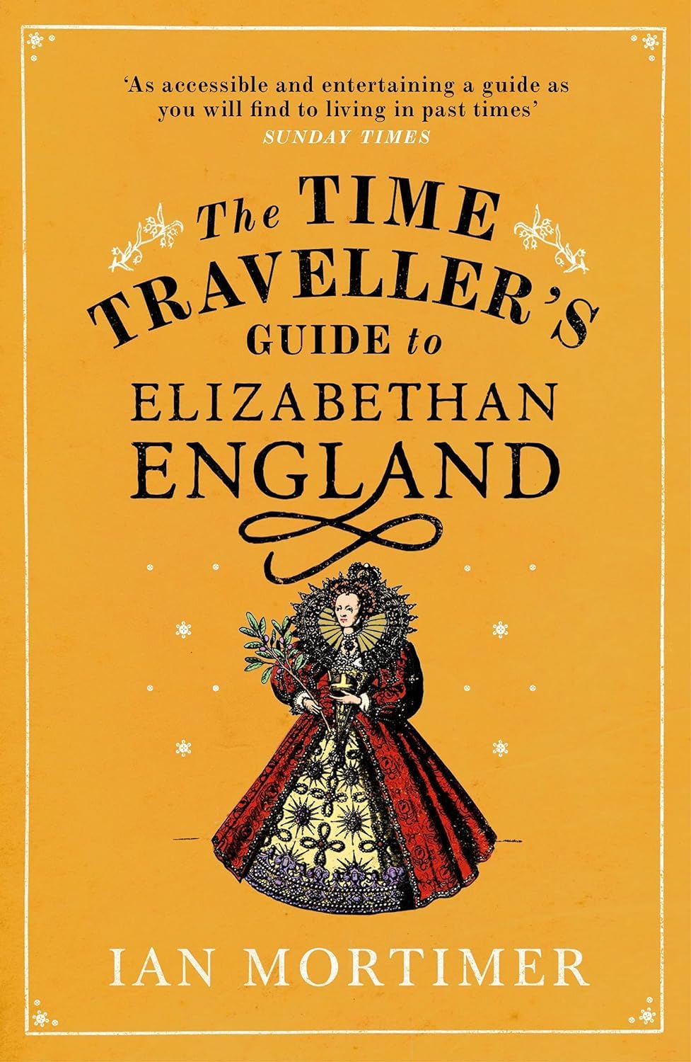 Close-up of The Time Traveller's Guide to Medieval England paperback cover by Ian Mortimer