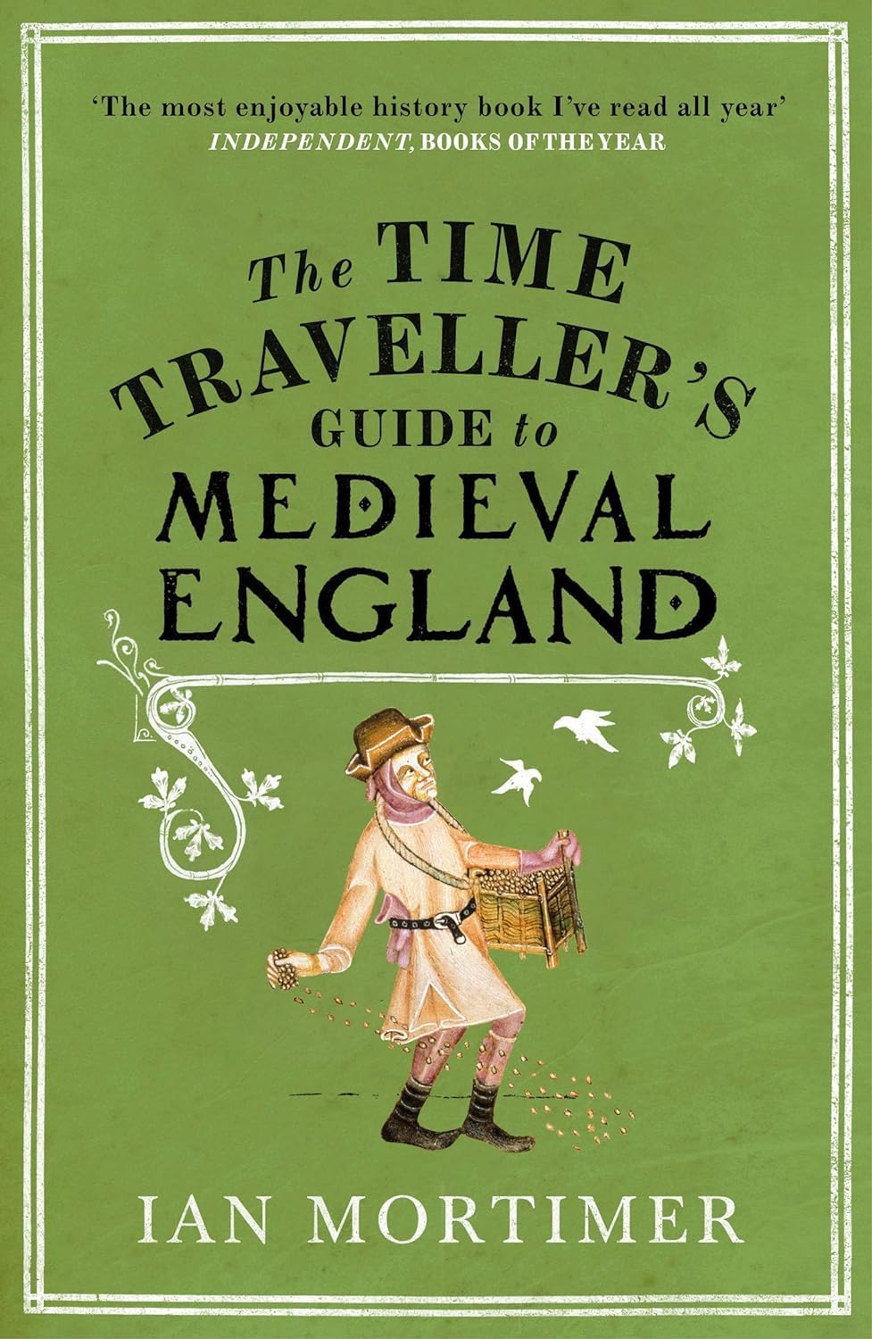 Close-up of The Time Traveller's Guide to Restoration Britain paperback cover by Ian Mortimer