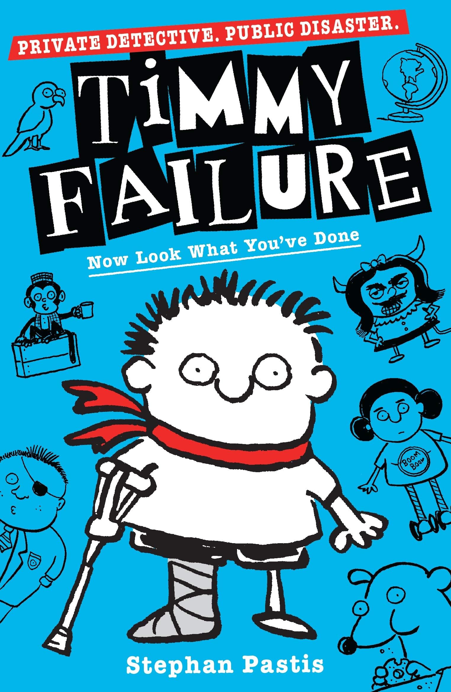 Timmy Failure 7 Books Collection Set by Stephan Pastis, paperback ages 8-12 - close-up of the front cover of We Meet Again.