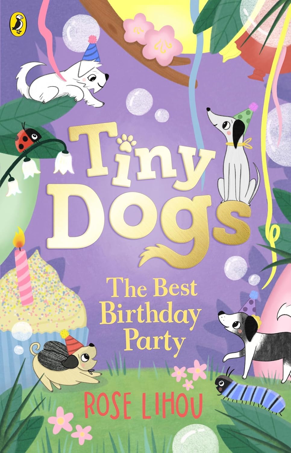 Tiny Dogs paperback chapter books by Rose Lihou - close-up of book spines and covers