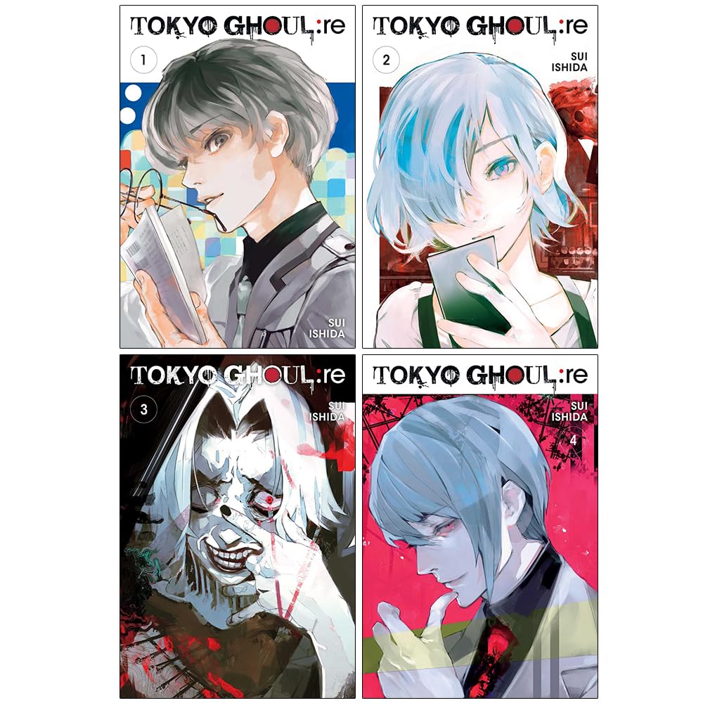 Tokyo Ghoul:re Volumes 1-4 by Sui Ishida paperback set front cover, Volume 1