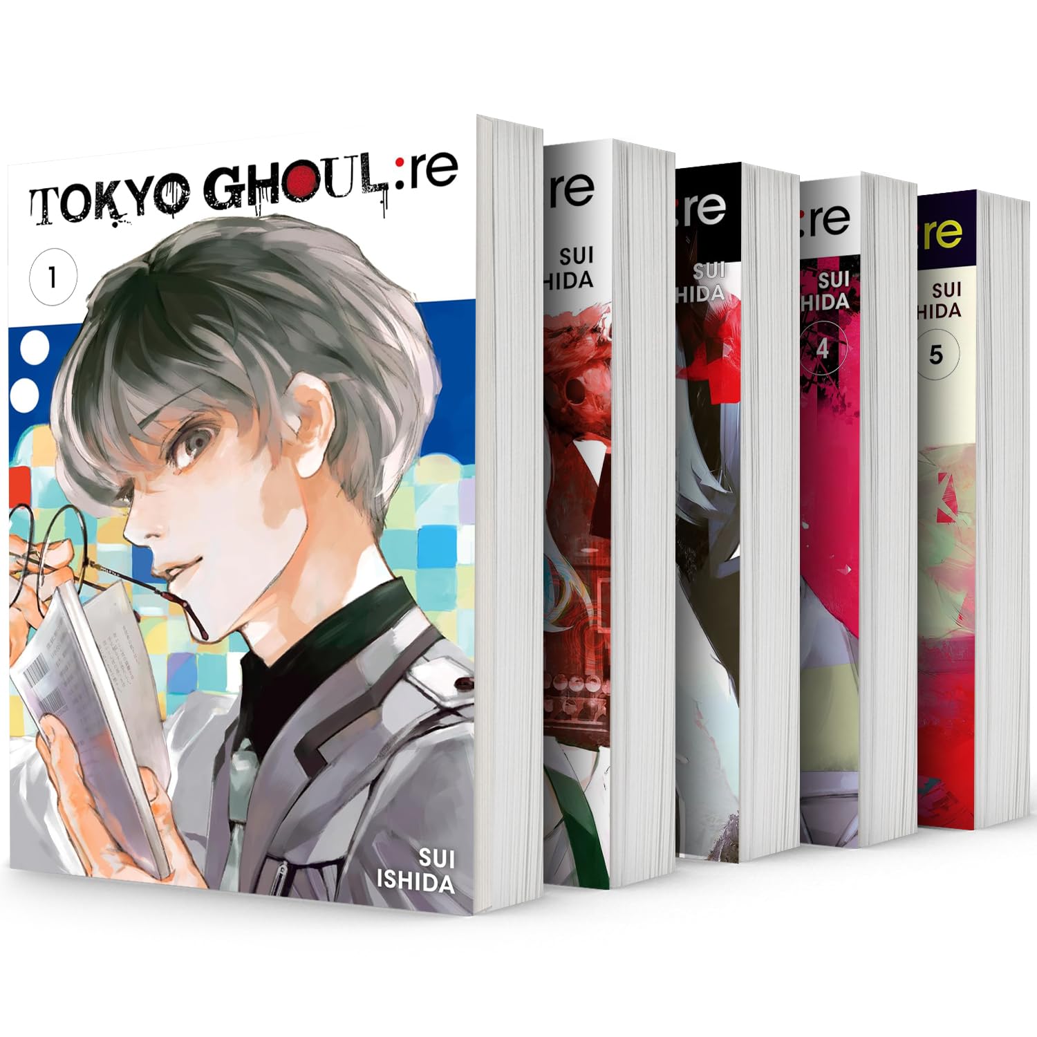 Tokyo Ghoul: re by Sui Ishida 5-book paperback manga collection set, Volumes 1-5 front cover artwork
