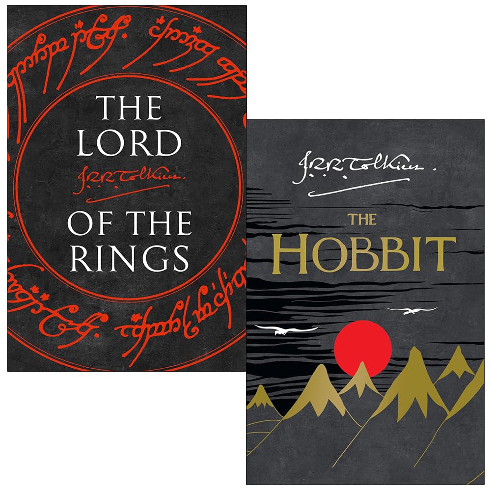 Tolkien Collection 2 Books Set paperback front covers featuring The Hobbit and The Lord of the Rings by J. R. R. Tolkien