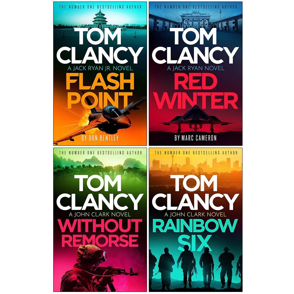 Tom Clancy 4 Books Collection Set, Paperback - front cover of Rainbow Six by Tom Clancy