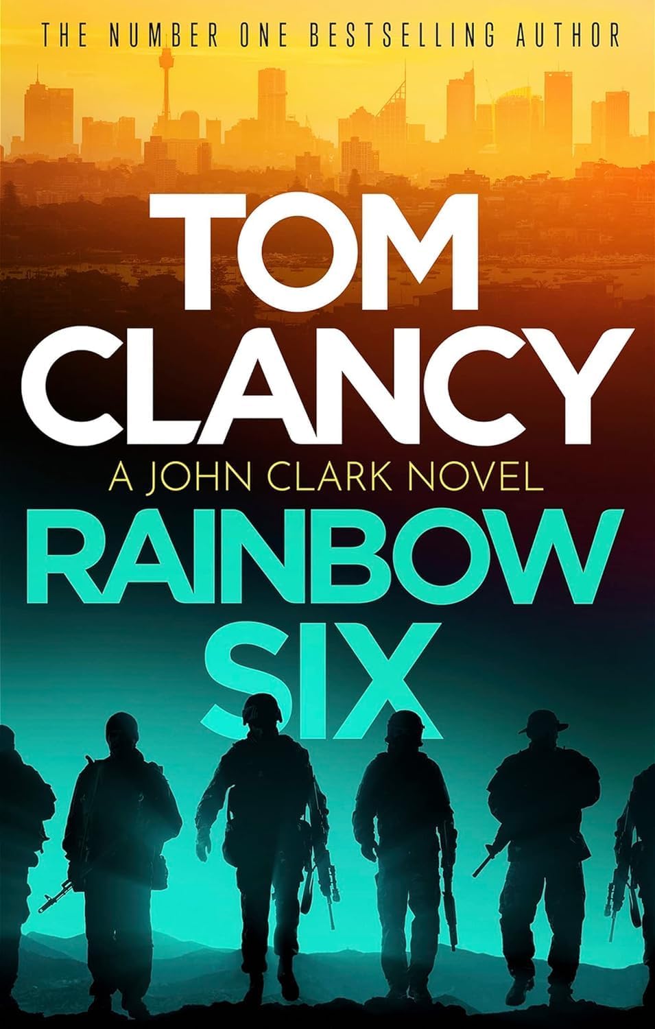 Tom Clancy 4 Books Collection Set, Paperback - close-up detail of the paperback covers in the Tom Clancy collection set