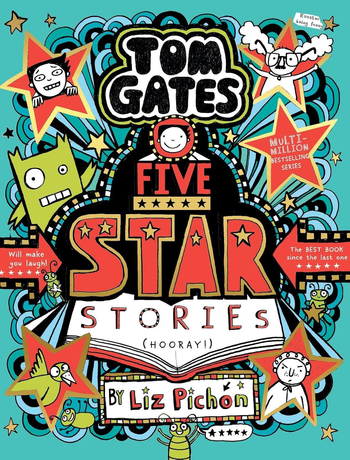 Tom Gates: Five Star Stories paperback front cover by Liz Pichon