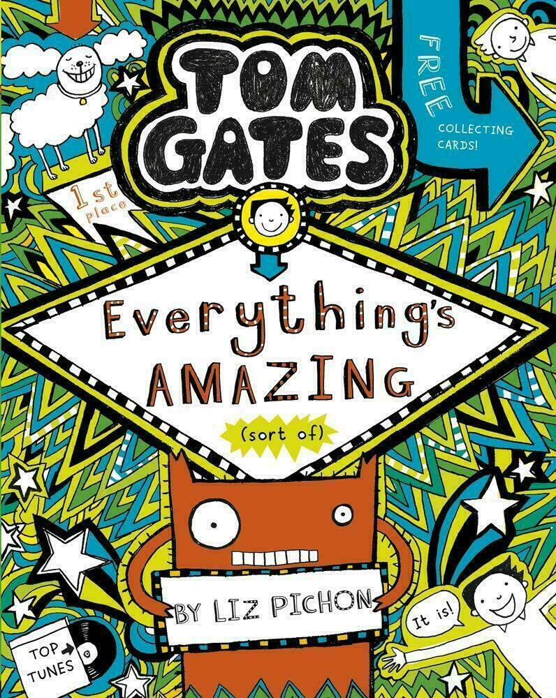 Close-up of The Brilliant World of Tom Gates paperback cover from the 5 book set
