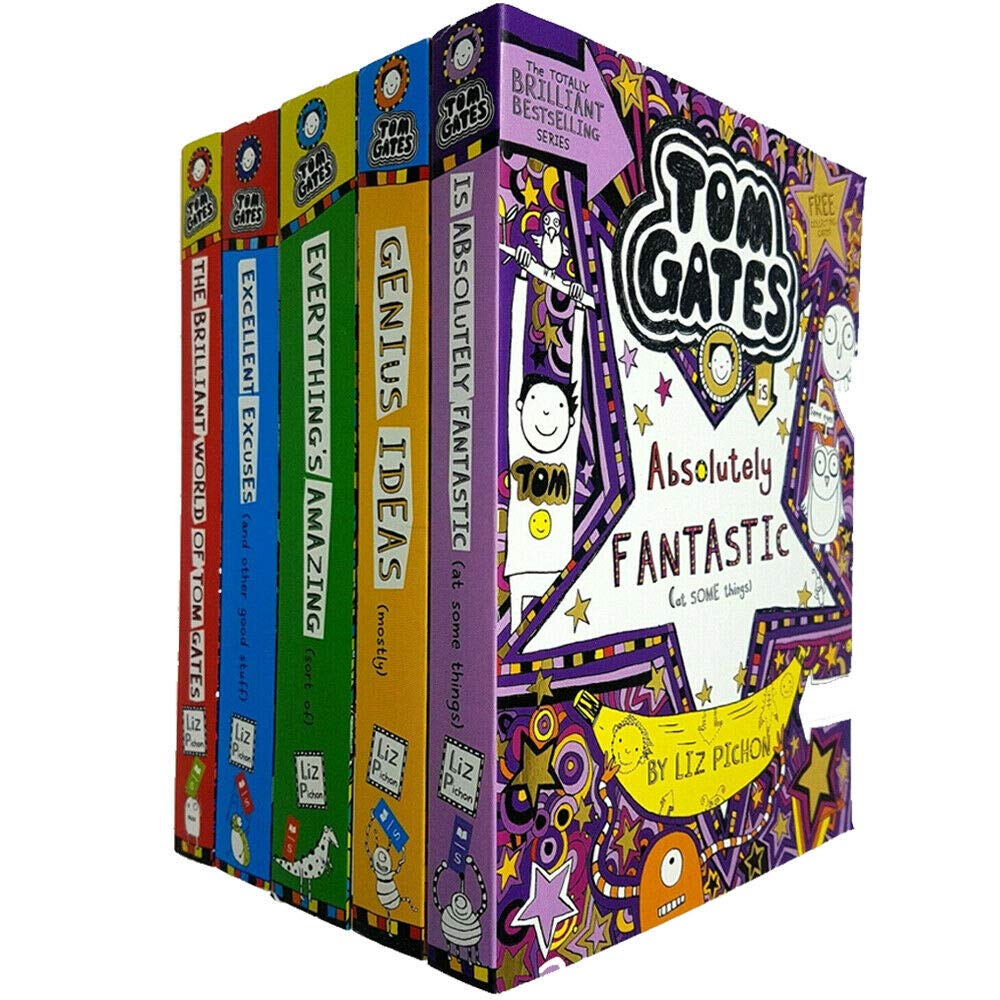 Tom Gates Series by Liz Pichon 5 Books Collection Set paperback front cover