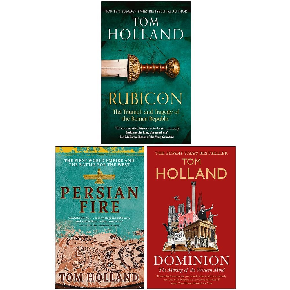 Tom Holland 3-book paperback set - full collection fanned out showing all three covers
